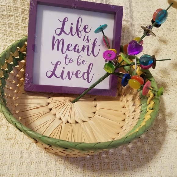 This listing is for Home decor bundle This bundle comes with a wicker basket - Picture 5 of 7